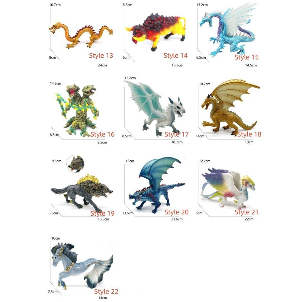 Ice Flying Dragon Simulation Warcraft Western Beast Dragon Animal Model Children Gift