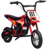 Motocicletta elettrica per bambini 24V, motore 250W, velocità 6,4-16 km/h, per bambini 8-12 anni, sospensione posteriore, rossa