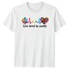 Autism Awareness Love Need No Words Puzzle Heartbeat Graphic TShirt