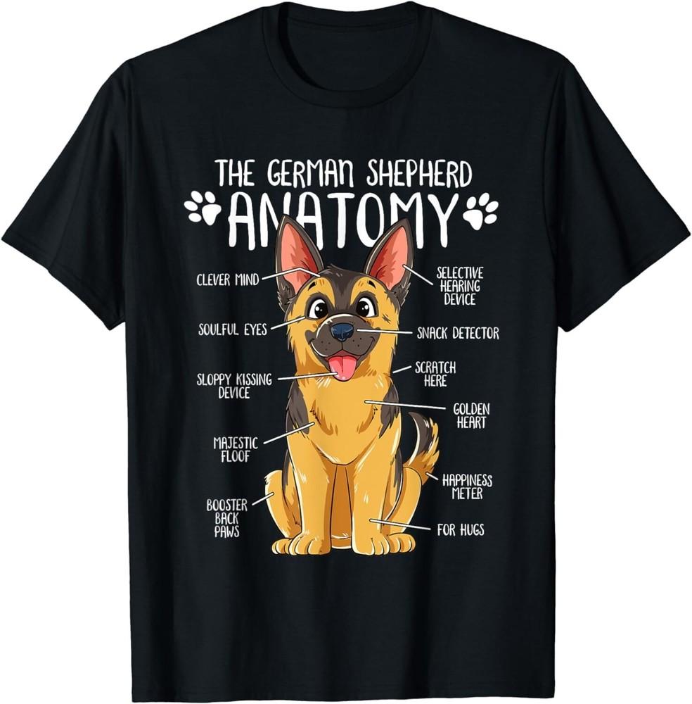Lustige Anatomie Schäferhund Besitzer Geschenk Unisex T-Shirt