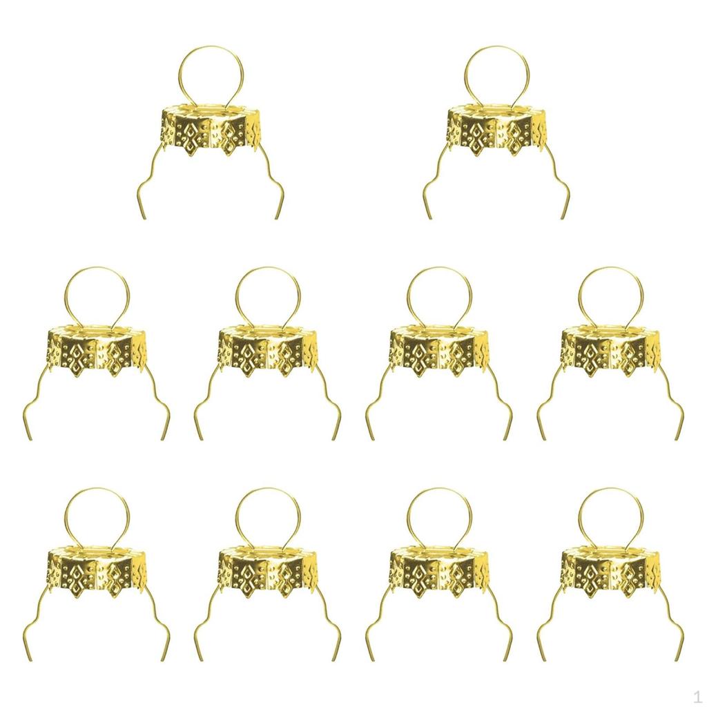 100 Pieces Christmas Ball Gold Hangers for Holiday Parties Indoor Home