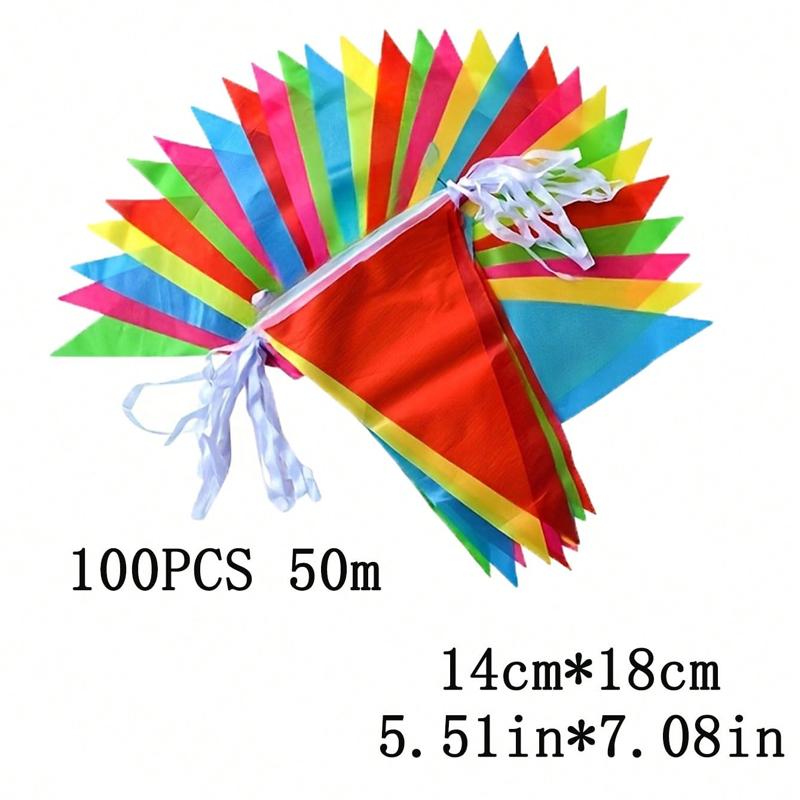 Bunte Wimpelkette Banner Flagge Großhandel Mehrfarbige Banner Karnevalsdekorationen Eröffnungsdekorationen Dreieckige Fahne für Party