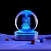 3D Engraved God of Wealth Crystal Ball Night Light - Creative Qixi Festival or Birthday Ornament