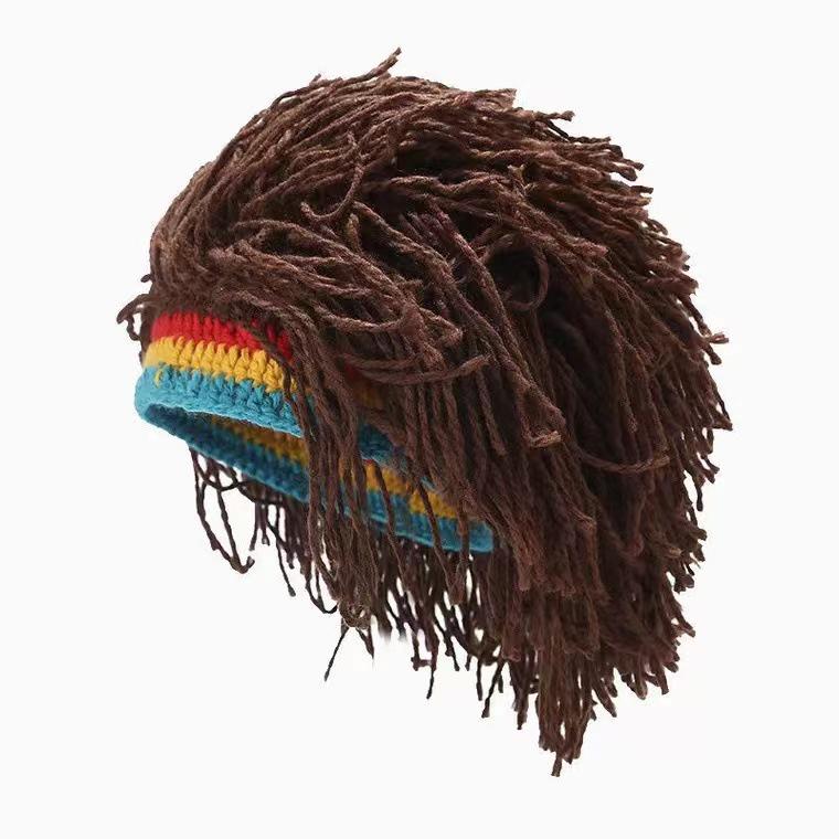 Dreadlocks Wool Knit Hat - Funny, Warm, and Trendy Wig Headwear for Men and Women
