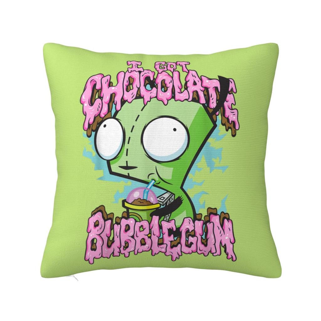 Invaders Zims And Gir Cartoon Pillowcase Polyester Cushion Cover Gift Throw Pillow Case Cover Home Square 40X40Cm