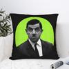 Mr Beans Vierkante Kussensloop Kussenhoezen Geweldige Polyester Decoratie Kussensloop voor Bank 18x18