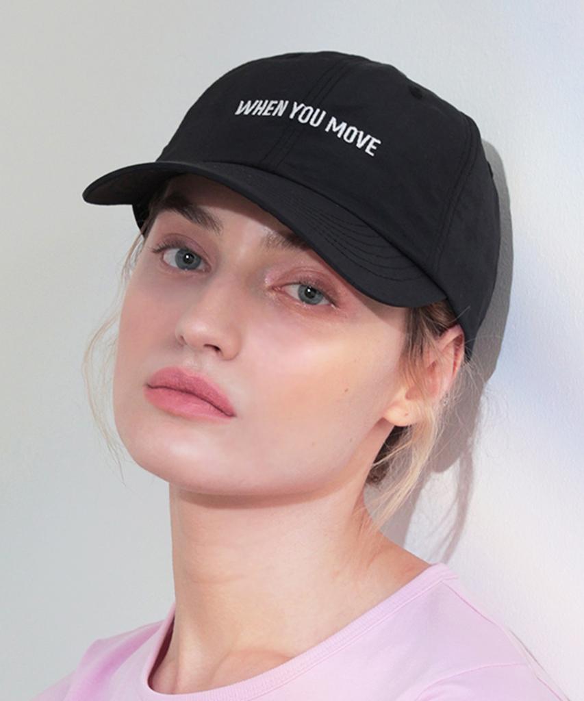 WHEN YOU MOVE Nylon Logo Embroidered Ball Cap Green