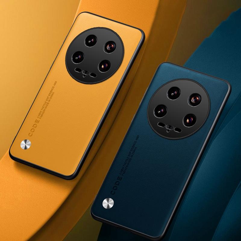 Luxury PU Leather Case For Xiaomi 14 Ultra Back Cover Matte Silicone Full Protection Phone Case For Xiaomi Mi 14 Pro 5G Mi14