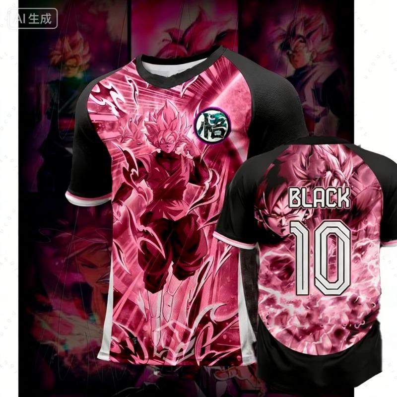 2026 HOT Arrivals Japanese Anime Dragon Ball Z Adult Men's Women's Football Jersey T Shirts Sun Wukong Cartoon Kids Sports Tops