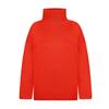 Women's High Neck Sweater Autumn and Winter Casual Open Loose Solid Color Knitted Sweater