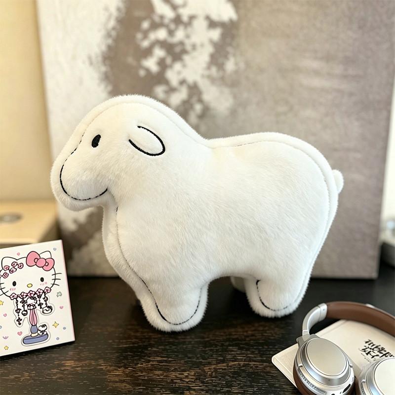 Cuscino Pecora di Peluche per Bambini Morbido Giocattolo Cartone Animato Regalo Coccoloso per Bambini