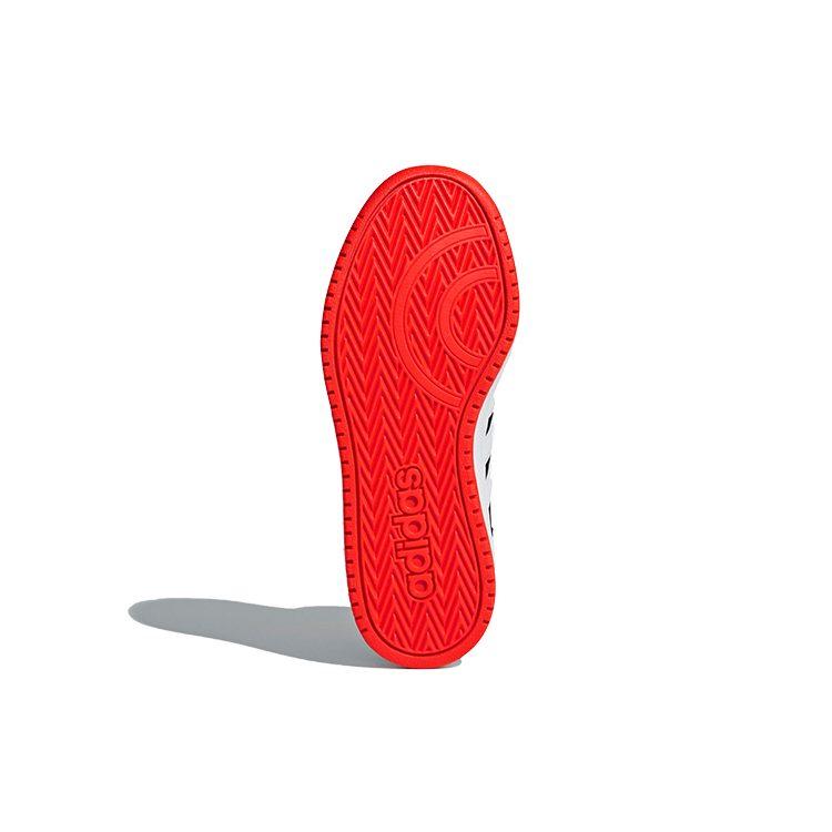 adidas Hoops 2.0 Mid Black Hi-Res Red Kids B75743