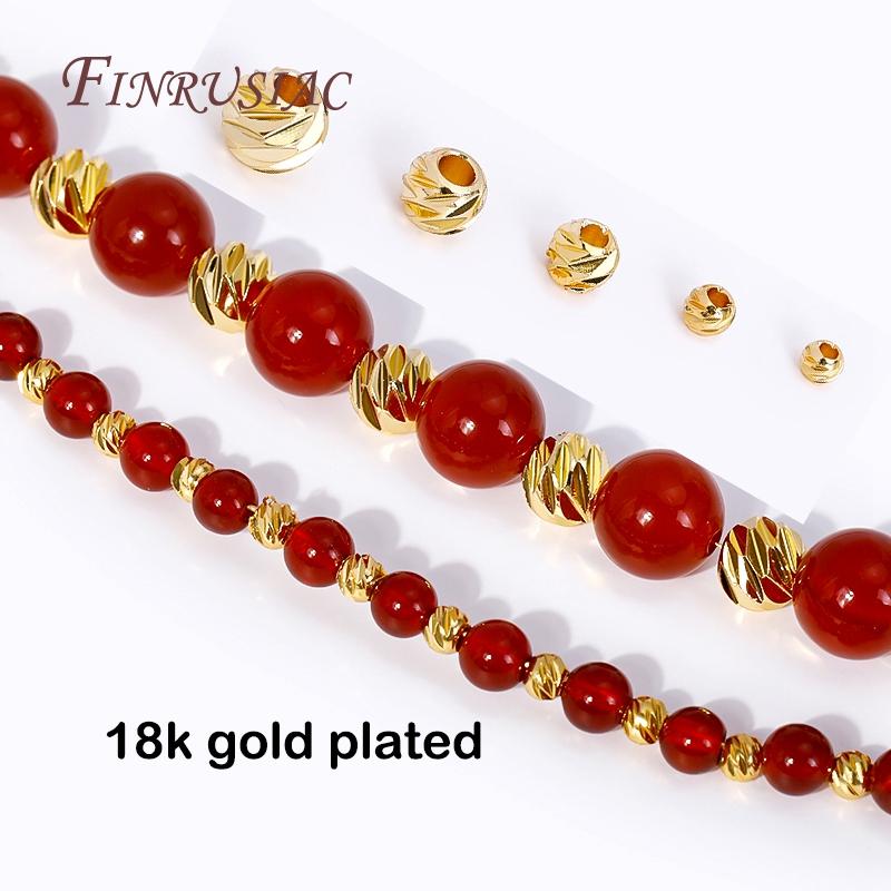 2.5mm-6mm,Spacer Beads For Jewelry Making,18K Gold Color Spacers For Beads,Metal Separator Beads,Luxury Jewelry Accessories