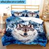 Wolf Pack Wilderness 3pcs Bedding,Including 1pc Duvet Cover And 2pcs Pillowcases Perfect for Christmas,Ideal for Bedroom, Dormitory
