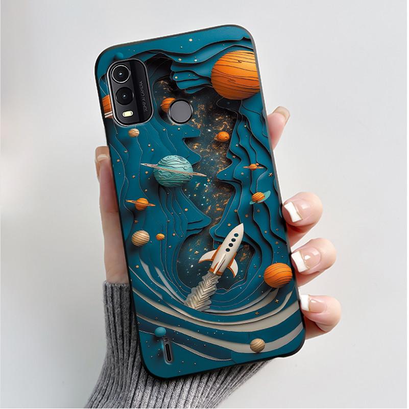 For Nokia G11+ G11 G21 Case Couple Fashion Butterfly Flowers Black Soft Silicone TPU Phone Casing For Nokia G11 Plus Back Cover