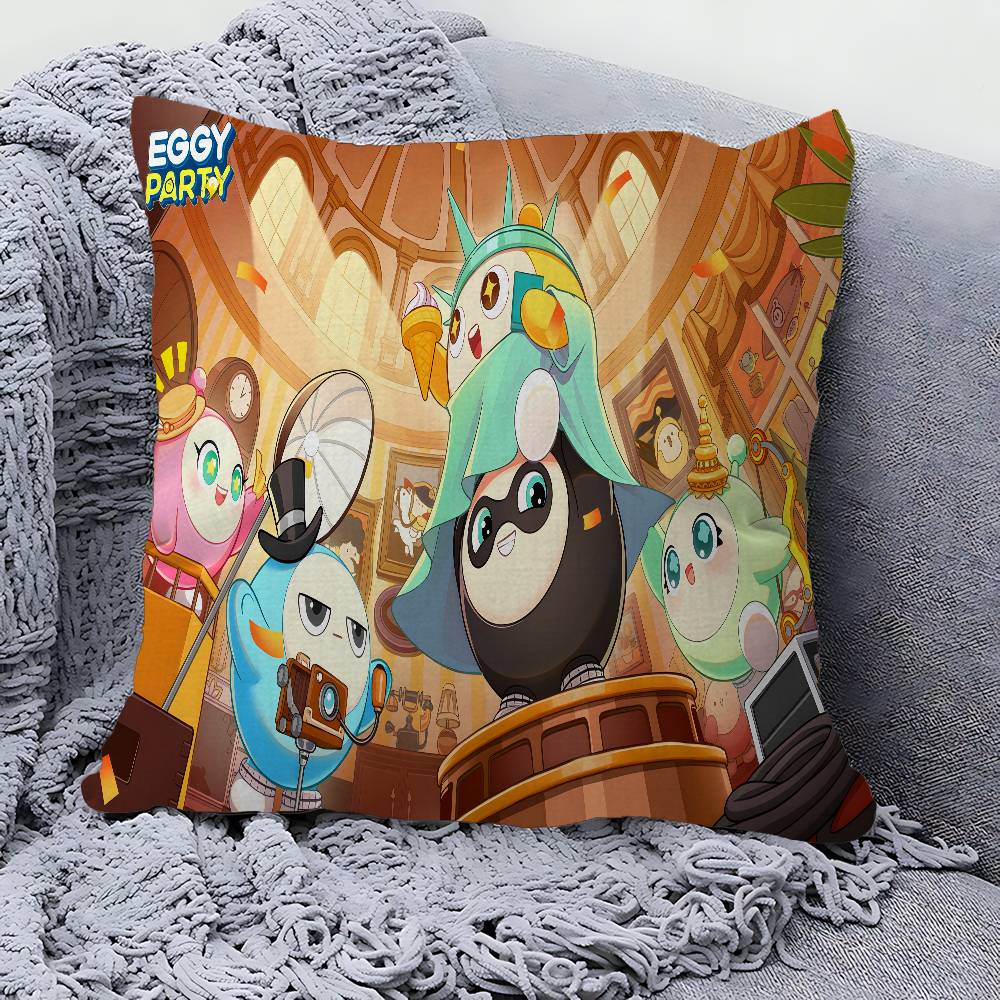 Eggy Party Pillow Cover Sofa Cushion Cover Home Room Decoration Children Gift