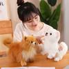 Stehender Pommerscher Plüschtier Stofftiere Realitätsnahe Simulation Pommerscher Hund Flauschiges Haustier Puppe Stoffwelpe