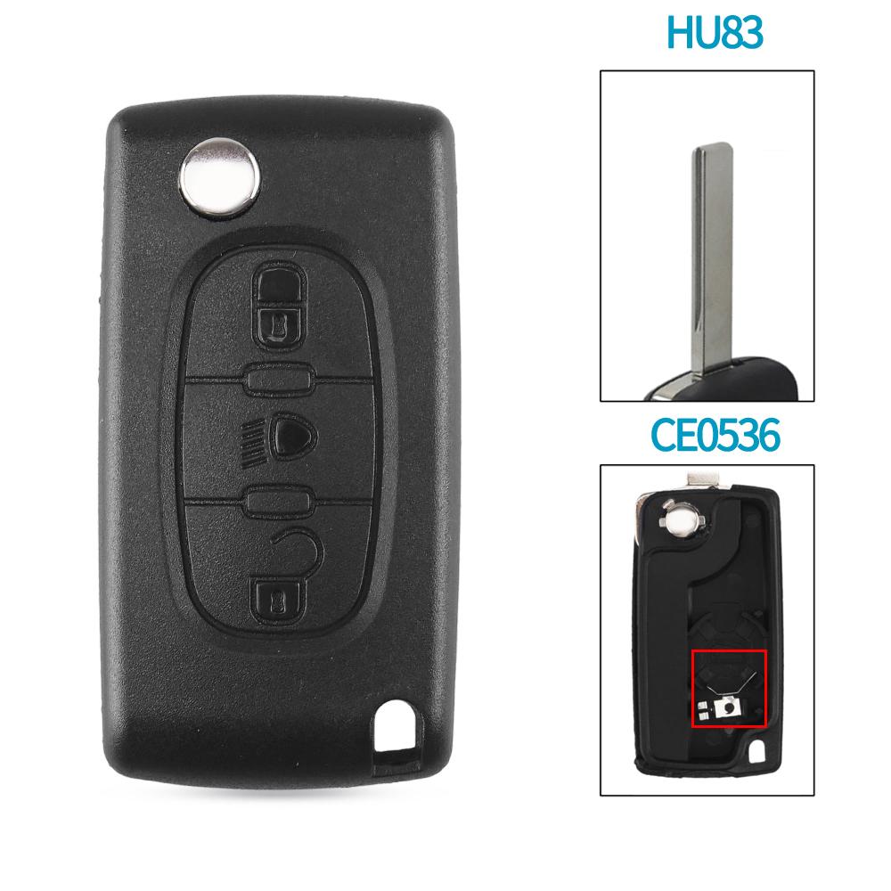 S 2/3 Boutons Pour Peugeot 207 307 308 407 607 Pour Fiat Coque de Clé de Voiture à Télécommande Pliante Hu83/Va2 Pour Citroen C2 C3 C4 C5 C6