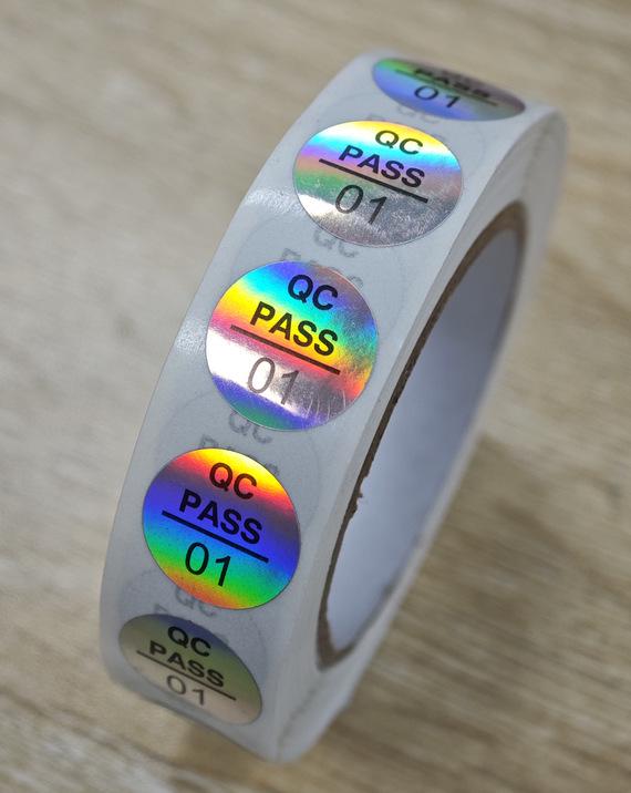 Transparant Zelfklevend QC Pass Label - Ronde Laser Kwaliteitsinspectie Sticker