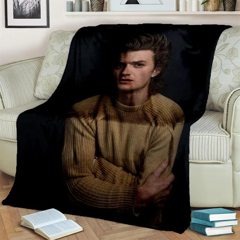 Joe Keery Aktorius 3D spausdinimo HD pledas, minkštas užklotas namams, miegamajam, lovai, sofai, iškylai, kelionėms, biurui, poilsio uždangalas, vaikams