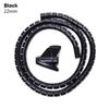 HDPE Wrap Clip Management  Flexible Spiral Tube Cable Holder Cord Protector Wire Organizer