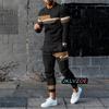 Autumn Winter Trend Men Clothes 3d Print Sets Long Sleeves T-shirt Pants Suits Male Tracksuits Sportwaer Jogging 2Pcs Outfits
