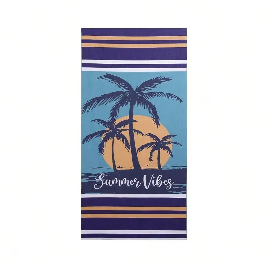 1 Pièce Bandeau pour Cheveux en Microfibre Motif Paysage Loup Cocotier Serviette de Plage Alpinisme Yoga Plage Natation Sports de Bord de Mer