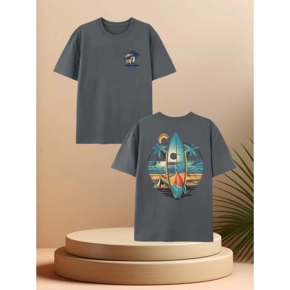 Men's Summer 100 Cotton Fashionable Casual Loose Solid Color Multi-color Optional Sports Round Neck Short Sleeved T-shirt Top