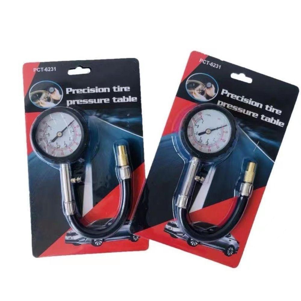 Professional 100 PSI Tire Pressure Gauge High Precision Long Hose Tire Pressure Table Long Hose Meter Motorcycle