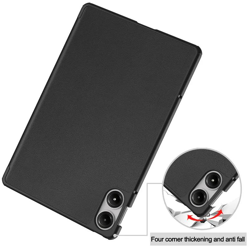 Tablet Leather Case for Xiaomi Redmi Pad Pro 2024 Tri-Folding Flip Stand Case for RedMi Pad Pro 12.1 Tablet with Auto Sleep Cover