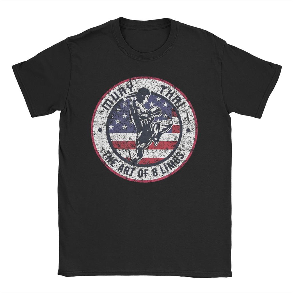 Vintage Muay Thai TShirts Men Womens Round Neck 100 Cotton T Shirts Short Sleeve Tees Birthday Gift Tops