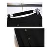Jupe Midi Taille Haute Décor Boutons Ourlet Large Irrégulier Jupe A-Ligne Couleur Unie Été Jupe Fine