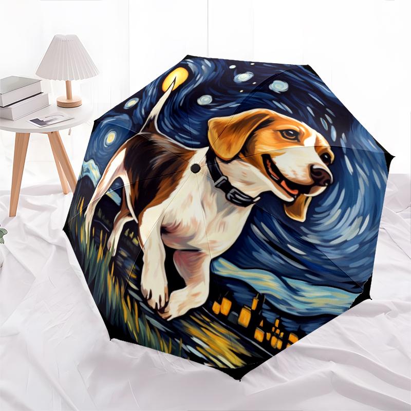 1PC cute dog pet puppy Umbrella Portable Folding Umbrella Iron Frame Hole Bone Structure Outdoor Home Umbrella A6