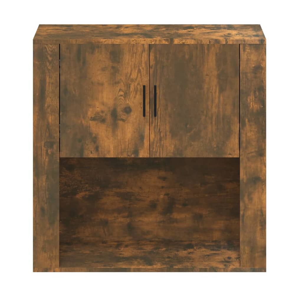 Wall Mounted Cabinet in Smoked Oak Finish 80 x 33 x 80 cm Engineered Wood