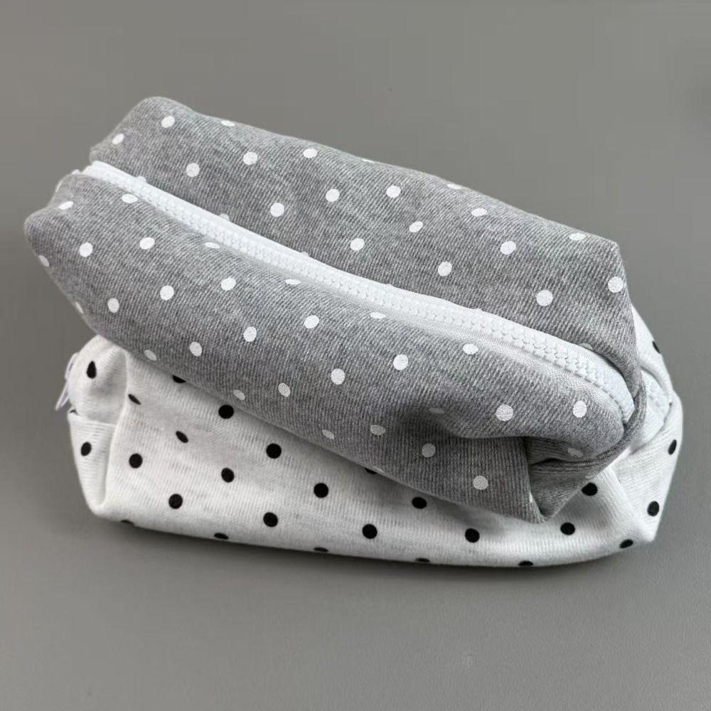 Polka Dot Design Pencil Case Soft Touch Stationery Pouch Korean Pen Bag  Back To School
