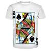 Men's 3D Printed Playing Card Poker T-Shirt, Casual Summer Short Sleeve Tee