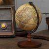 World Globe Earth Map In English Retro Wooden Base Earth Instrument Geografi Utbildning Globe Skrivbordsdekoration