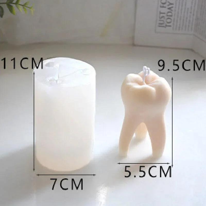 Creative Shape Handmade Large 3D Dental Silicone Candle Mold Simulation Teeth Aromatherapy Gypsum Resin Soap Baking Mould