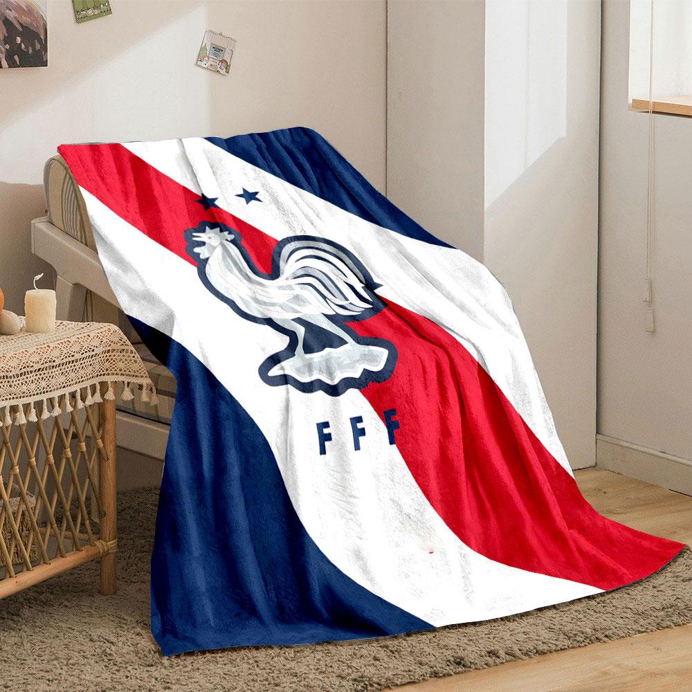 French Rooster Emblem Blanket Print Blanket Soft and Cozy Perfect for the Living Room Bed Sofa or a Nap,gift