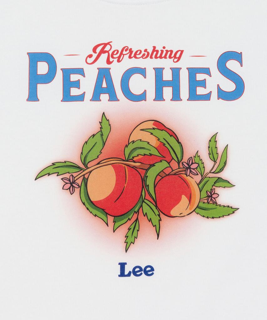 LEE Women'S Peaches Graphic Crop T-Shirt White