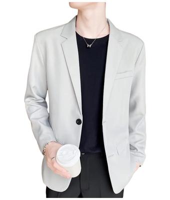 Tailored Jacket Casual Spring Autumn Collared Autumn Outerwear Autumn Outerwear Short Length Long Sleeves Hoodless Jacket Outerwear Outerwear Simple