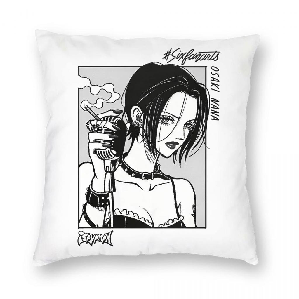 Japanese Manga Black Stones Nana Pillowcase Printing Polyester Cushion Cover Gift Pillow Case Cover Home Wholesale Cm