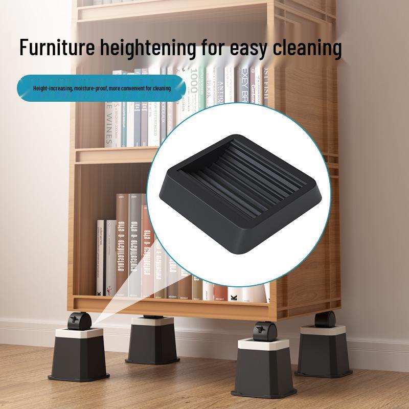 Customized Anti-Slip Wear-Resistant Caster Mat with Grooved Chair Fixing, Wheel Stopper & Heightening Foot Pad