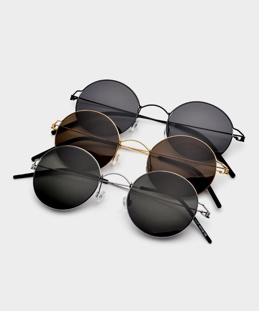 Lingkeonpeuleim 28609 Ultra-Slim Titanium Sunglasses Black
