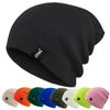 Chapéu de gorro de decoração de etiqueta de letra unissex chapéu de malha de inverno de várias cores casual vida diária e boné de gorro ao ar livre