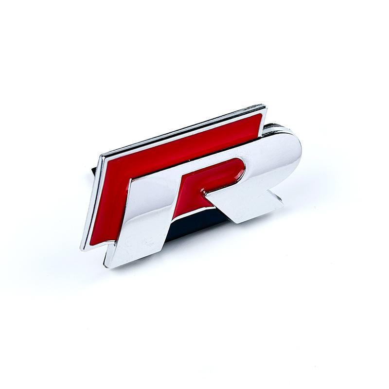 3D Metal R Badge Car Grill Emblem Stickers Decal For Jetta Bora Candy Golf Sagitar Magotan Polo Lavida Santana
