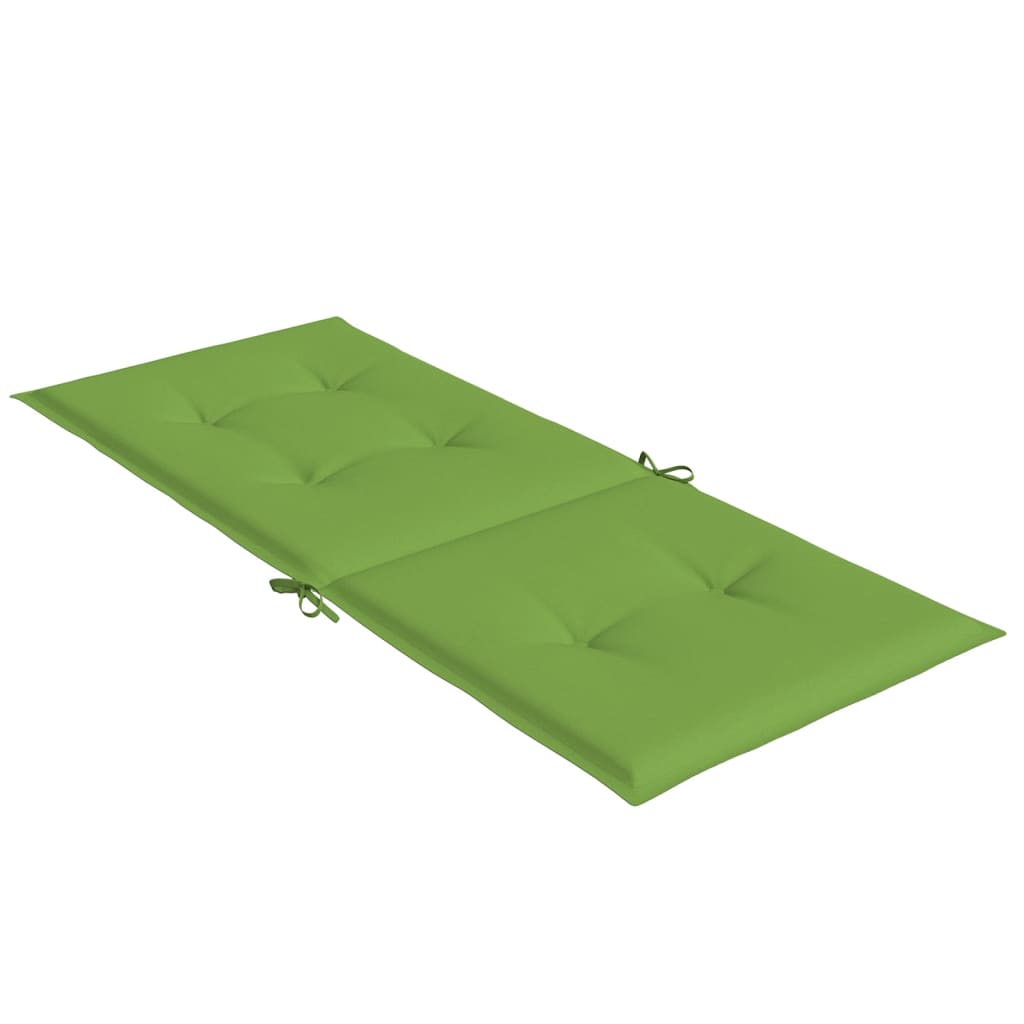High back Chair Cushions 6 pcs Melange Green 120x50x4 cm Fabric