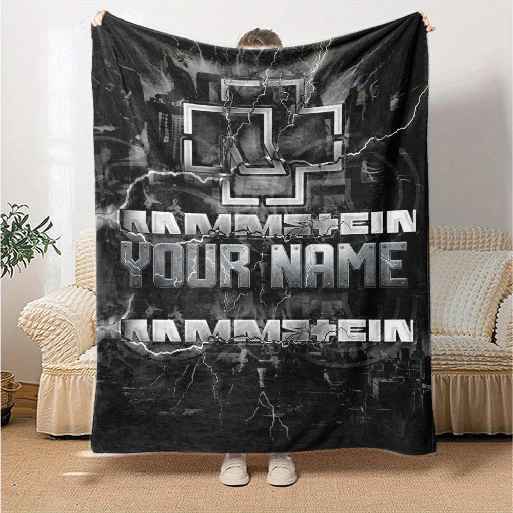 Name Custom German-language Band Print Flannel Blanket High Quality Warm Comfortable Cover for All Seasons Perfect for Gifts Home Decor