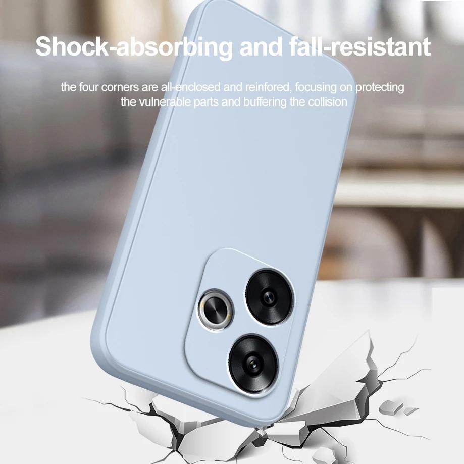 Custodia per Poco M6 Cover per Xiaomi Poco M6 Fundas Coque Silicone Liquido Originale Protezione Fotocamera Paraurti Posteriore Morbido Poco M6