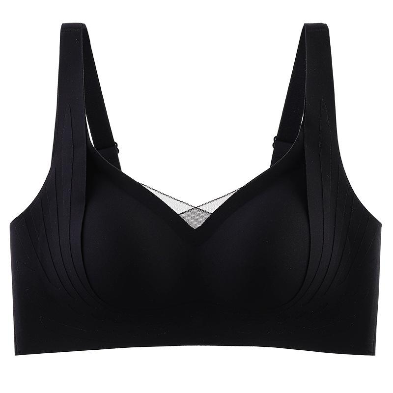 Soutien-gorge en maille pour femmes, soutien-gorge Push Up froncé, Lingerie sans fil confortable, sous-vêtements sans couture